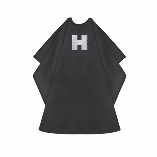 A stylish salon cape adorned with the 'H' logo for Hotheads, designed for professional use.